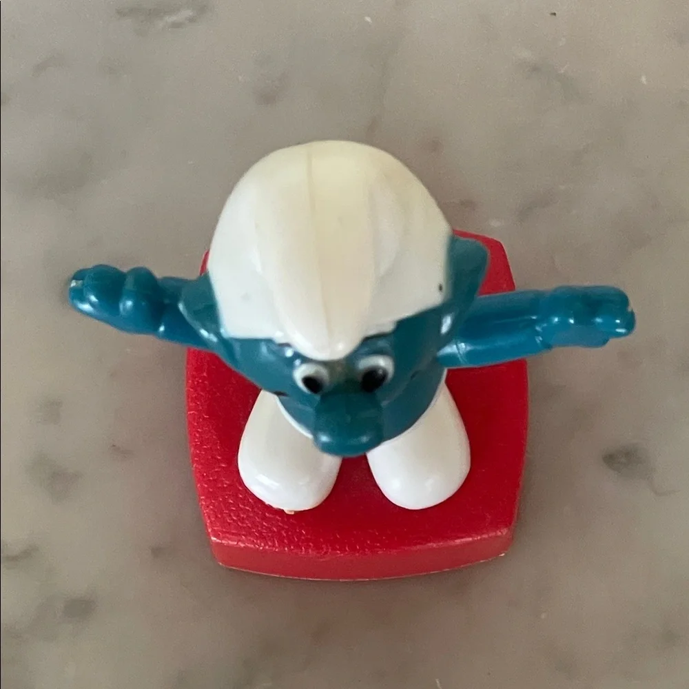 PEYO Smurfs Action Figures Vintage Set Push Puppet & Figure (2)